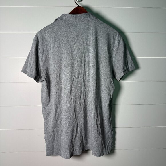 POLO Ralph Lauren Gray Polo Short Sleeve Shirt, Sz Medium, Pima Soft Touch - Picture 3 of 6